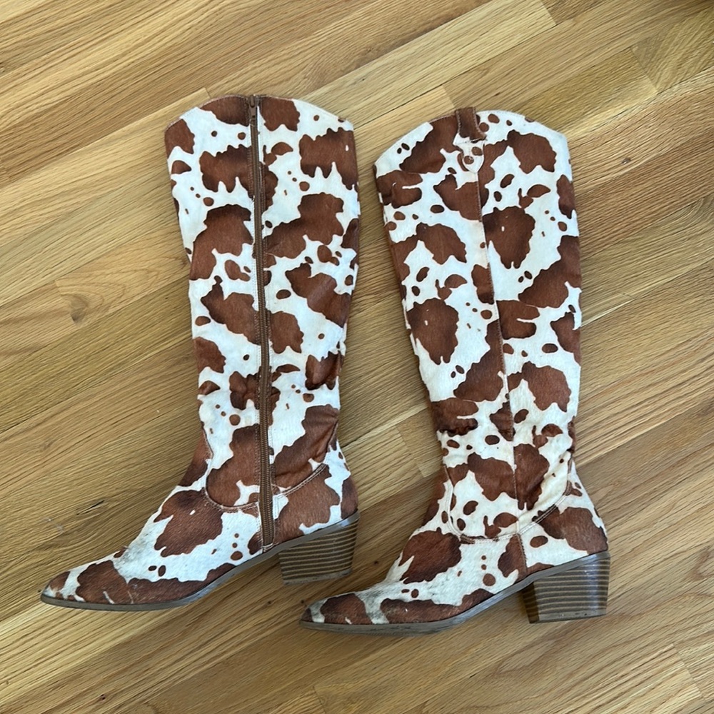 Brown Cow Hide Boots
